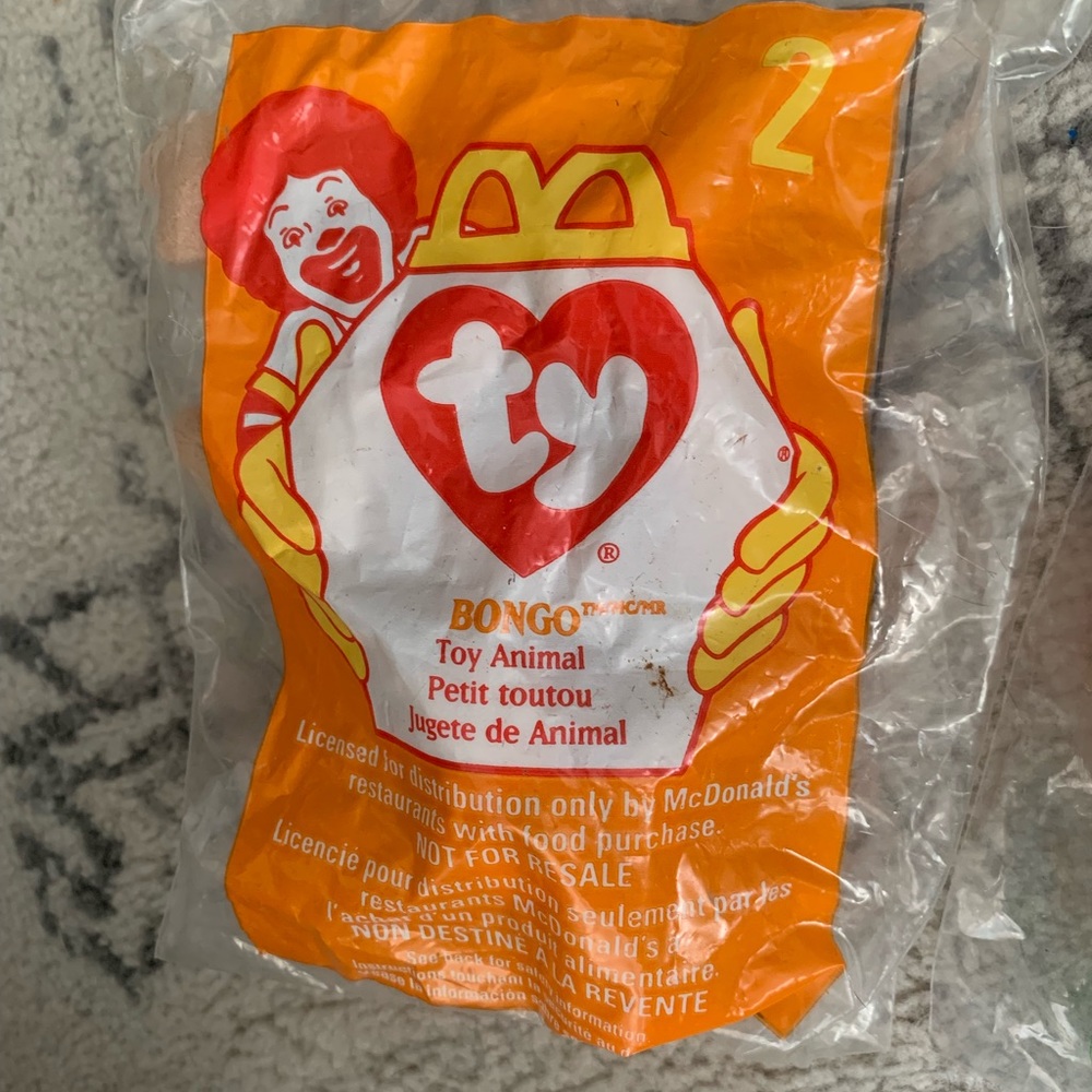 Mc Donald’s Beanie Baby - Bongo, Twigs, Inch, Scoop